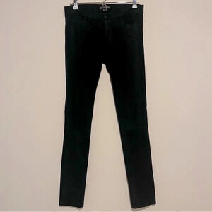 VINCE Genuine Leather Moto Style Bikercore Crocodile Skinny Jeans